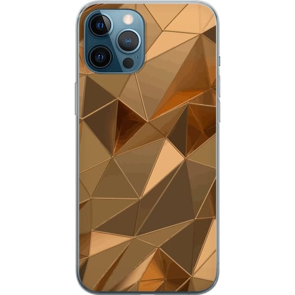 Mobildeksel til Apple iPhone 12 Pro Max med 3D Gull motiv