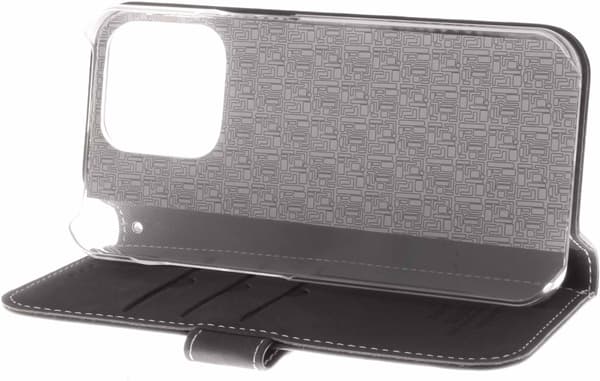 Insmat Exclusive Flip Case Pungetui, iPhone 13 Pro, sort