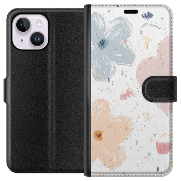 Lommeboketui til Apple iPhone 14 Plus med Blomster motiv