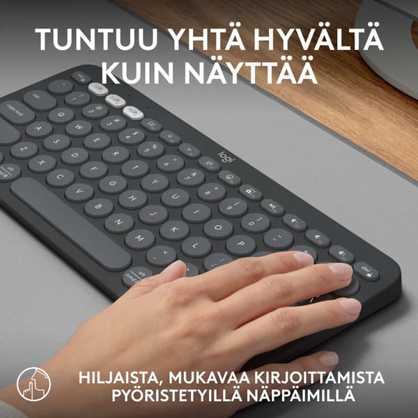 Logitech Pebble Keys 2 K380s-tastatur, grå