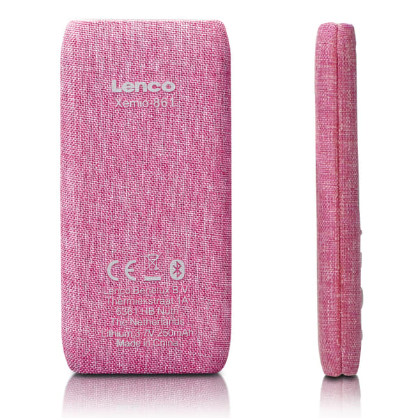 Lenco MP3/MP4-soitin Bluetooth® 8 GB Micro SD-kortti Vaaleanpunainen