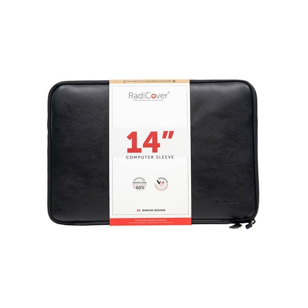 Radicover Strålebeskyttelse Datadeksel 14" Universal Svart PU