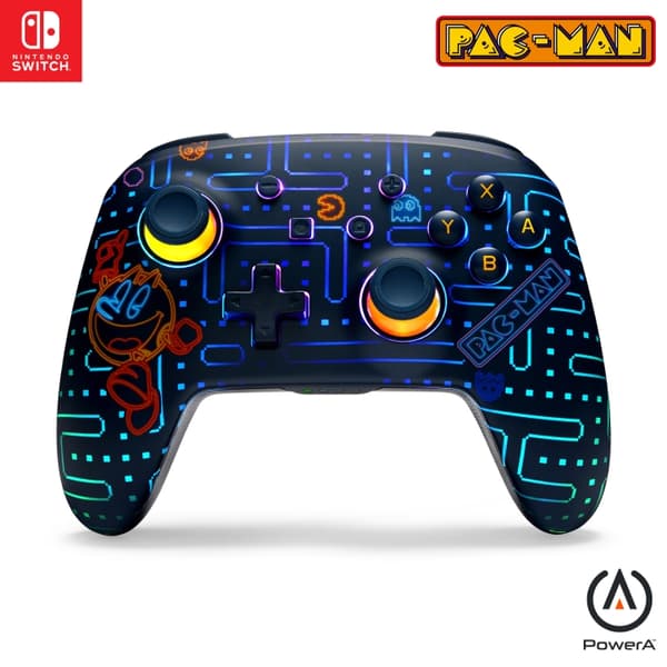 PowerA Forbedret trådløs controller - PAC-MAN Neon Arcade (Lumectra)/ Nintendo Switch