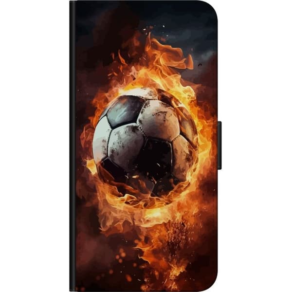 Tegnebogsetui til Nokia 5.4 med Fodbold motiv