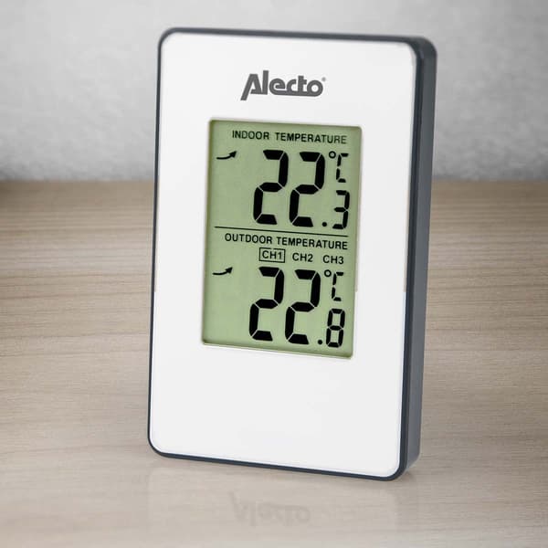 Alecto Vejrstation med trådløs sensor hvid