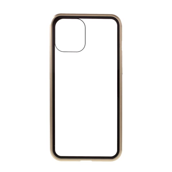 Stilfuldt etui med farvede kanter til iPhone 12 Pro Max, Guld