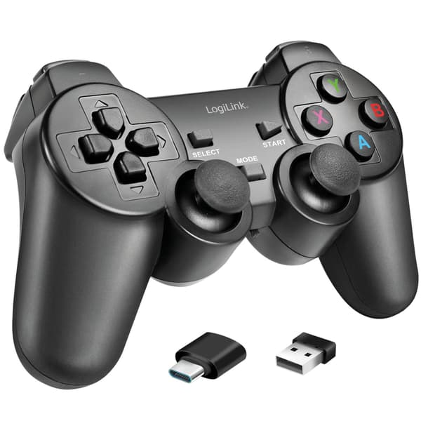 LogiLink Gamepad Trådlös 2,4 GHz Svart