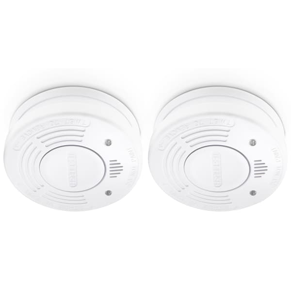 Alecto Rökdetektor med 10 års drifttid för batteri och sensor 2-pack Vit