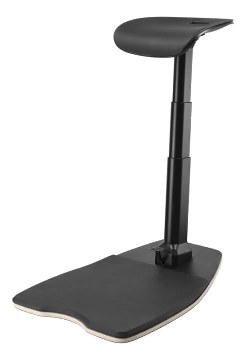 DELTACO OFFICE Ergonomisk ståstol med integreret måtte, sort
