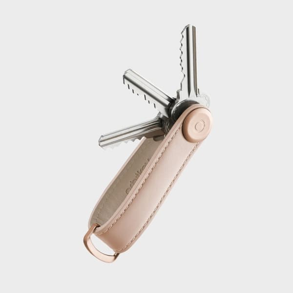 Orbitkey Nøgleholder i læder - Blush/Blush