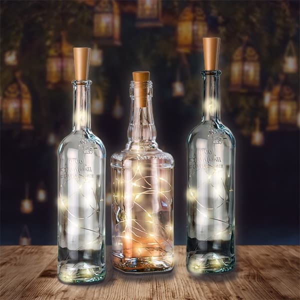 Goobay 10 x 20 LED-flaskor Atmosfärisk belysning dekoration för glasflaskor