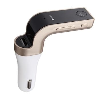 FM-sändare med Bluetooth-handsfree (Guld)
