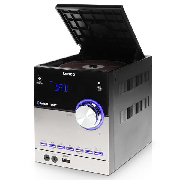 Lenco Micro-apparat med DAB+/FM/CD/Bluetooth® & USB-spiller - Svart