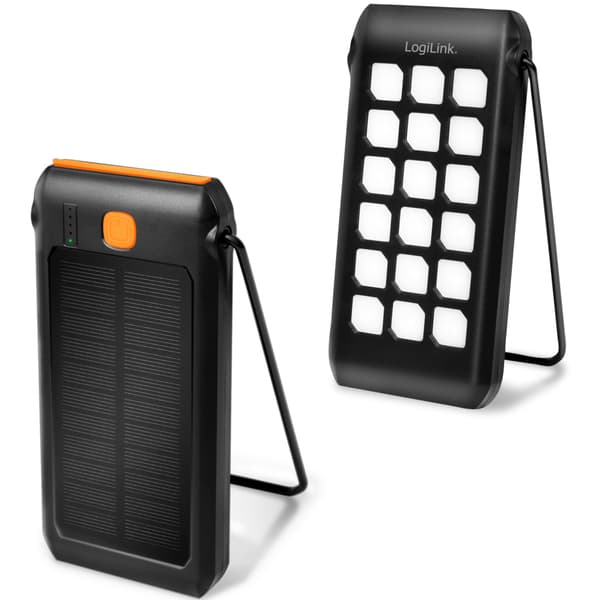 LogiLink solcellebatteri 10.000 mAh PD 18W