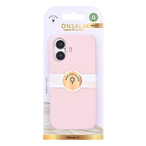 Onsala Mobildeksel med silikonsfølelse Chalk Pink - iPhone 17