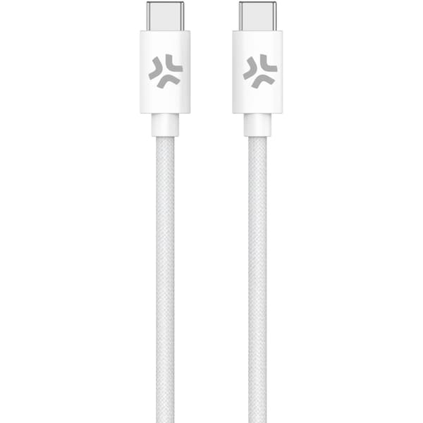 Celly USB-C till USB-C Kabel flätad 60W 1,5m Vit