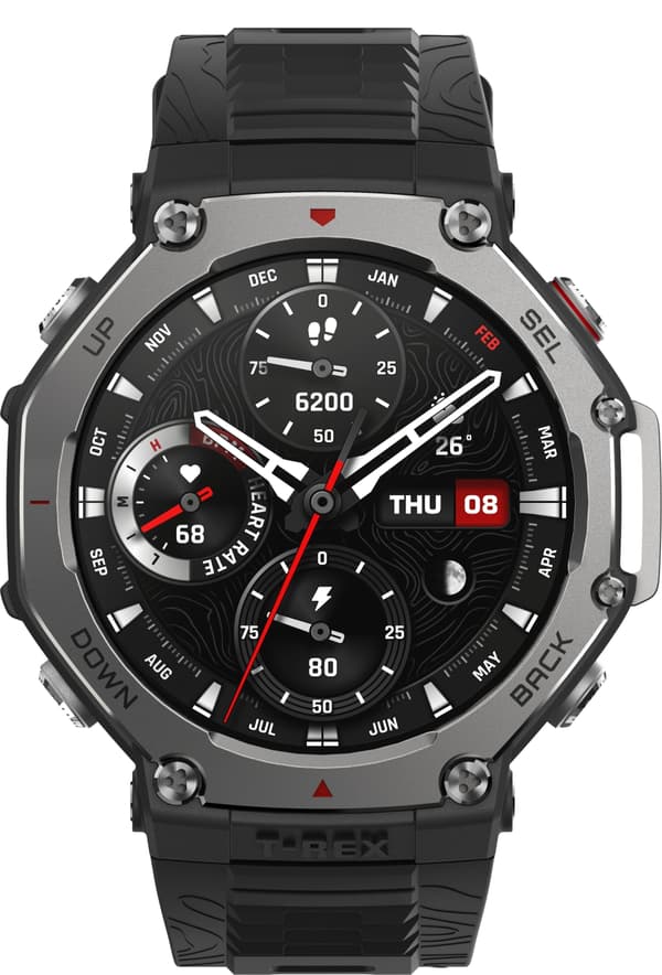 Amazfit T-Rex 3 smartwatch, 48,5 mm, sort