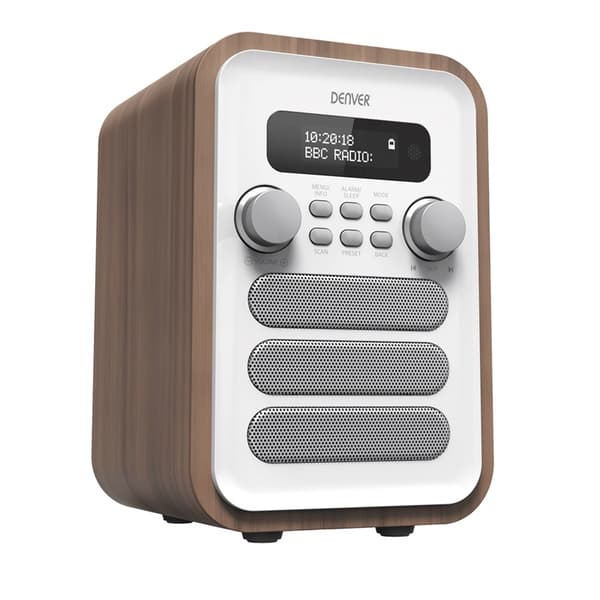 Denver Radio FM DAB+ Bluetooth DAB-48W Vit
