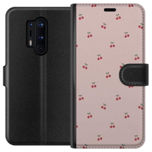 Tegnebogsetui til OnePlus 8 Pro med Kirsebær motiv