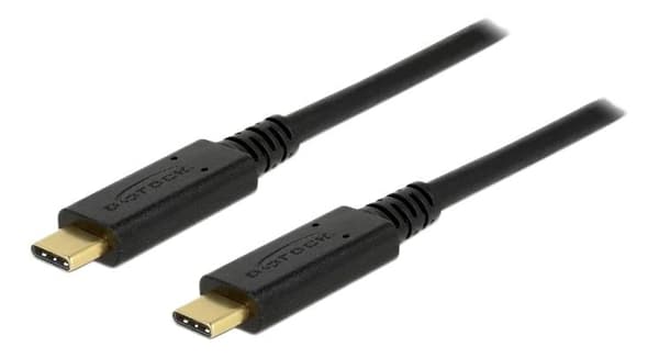 DeLOCK USB 3.1 Gen 1 USB-C to USB-C cable, 3A, E-Marker, 2m, black