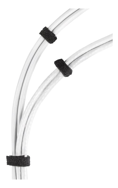 DELTACO Hook and loop fastener cable ties, width 10mm, 15m, black
