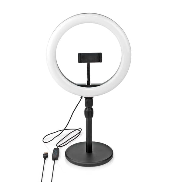 Nedis Ringlys | 10 inch | 120 LED's | 2700 - 6700 | Desktop | Sort