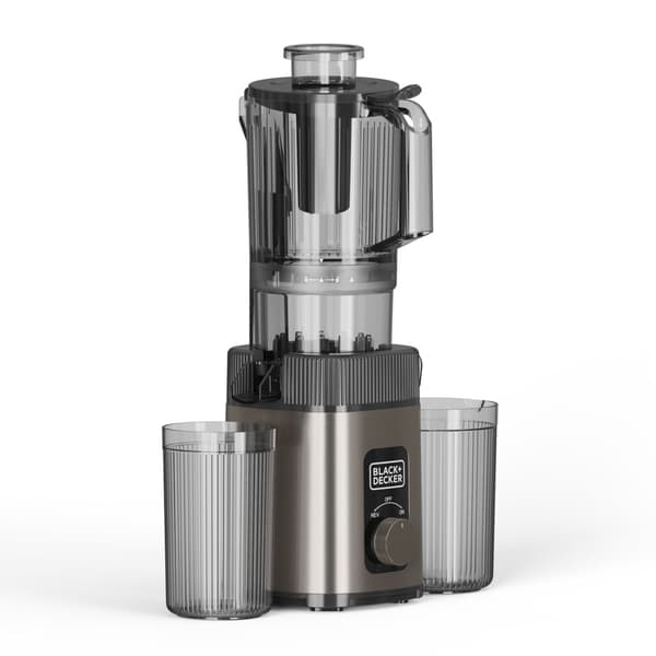 BLACK+DECKER Juicer Slow Juicer 1400W Rustfritt Stål