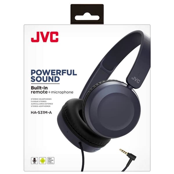 JVC Hovedtelefon HAS31 On-Ear Blå