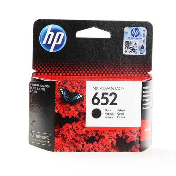 HP Blæk F6V25AE 652 Sort