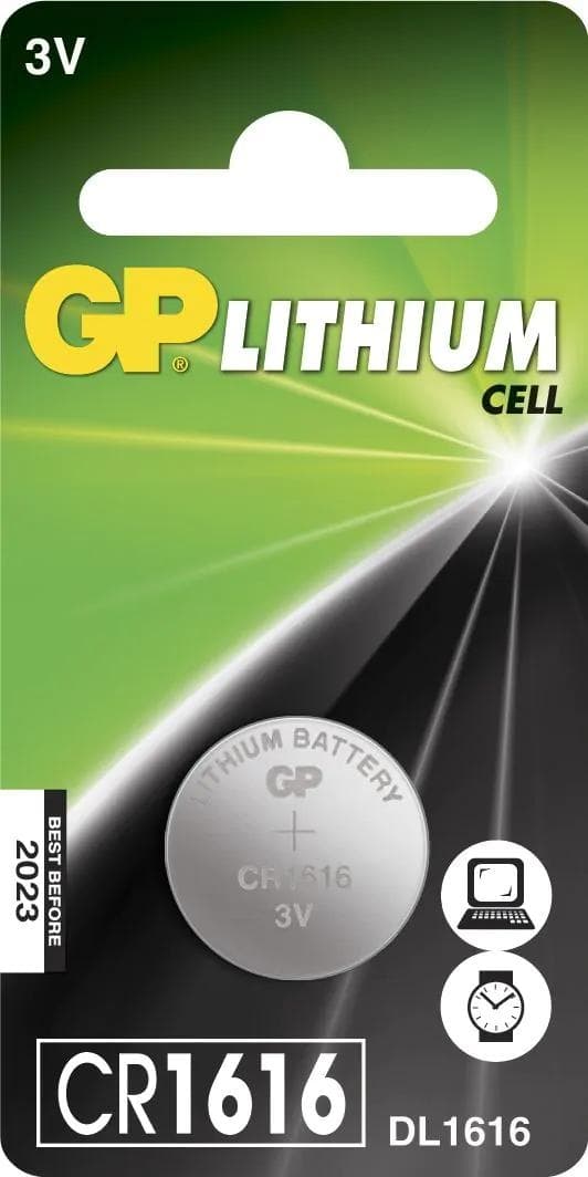 GP CR1616 Lithium Coin 1 Pack (B)