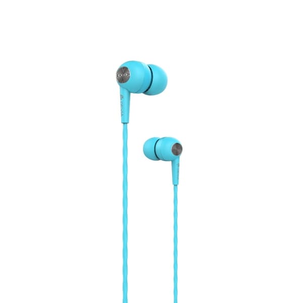 Devia trådbundna hörlurar Kintone jack 3,5mm blå