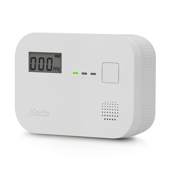 Alecto Kolmonoxidlarm med 10 års drifttid för sensor och display