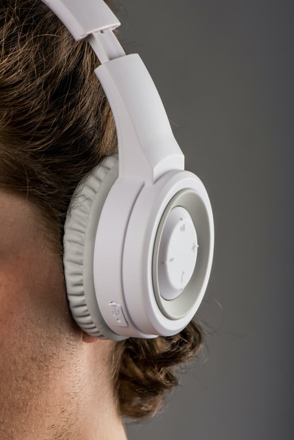 Lenco Stænktæt Bluetooth-hovedtelefon Hvid
