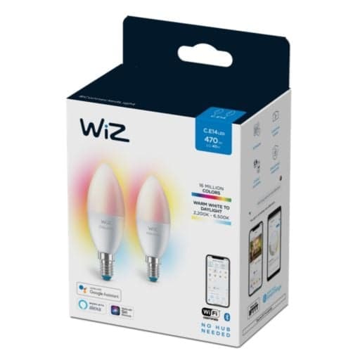 WiZ Kynttilä C37 E14 2Pack Väri