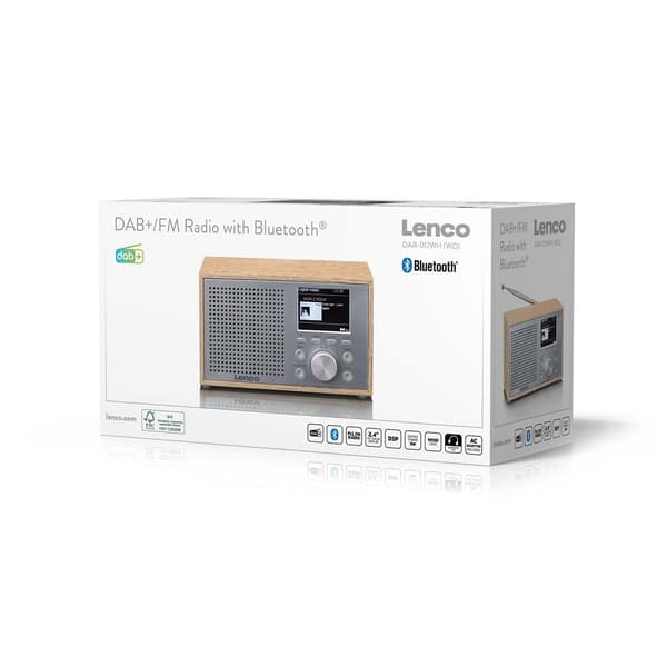 Lenco Mono DAB+ FM-radio Bluetoothilla Puu