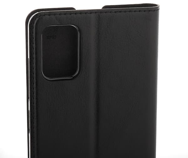 Wave BookCase -suojakotelo, Samsung Galaxy A51, musta