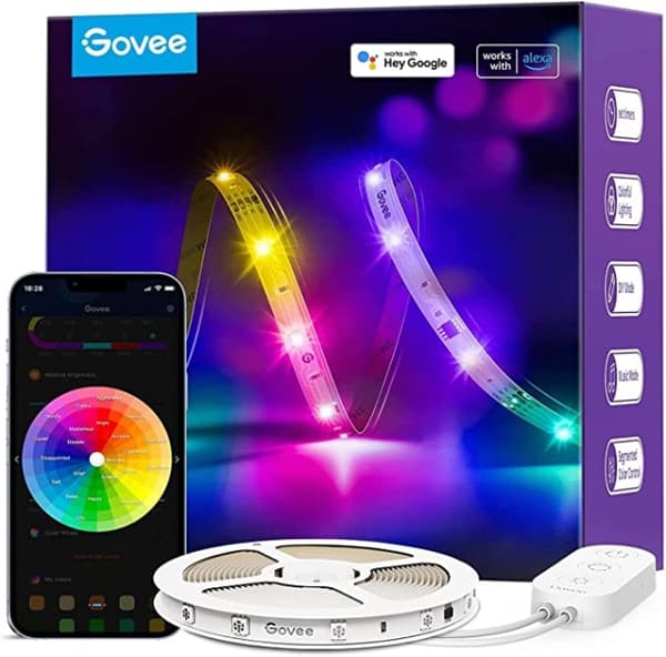 Govee RGBIC Basic Wi-Fi + Bluetooth LED-valonauhat (10 metriä)