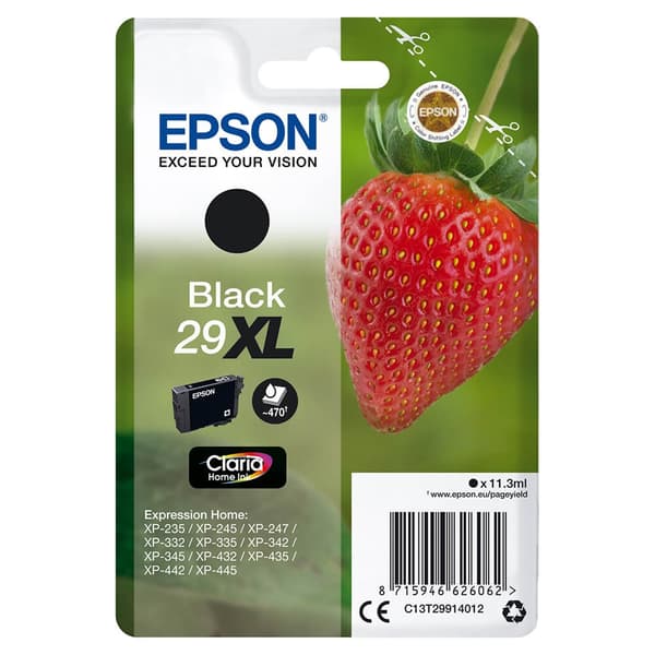 Epson Blæk C13T29914012 29XL Strawberry Sort
