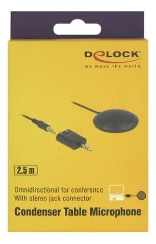 DeLOCK Condenser Table Mic omnidirectional conf 3.5mm stereo jack