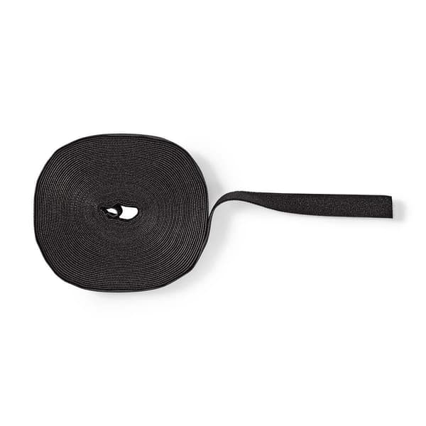 Nedis Hook and Loop rulle | 910 x 1.6 cm | Sort