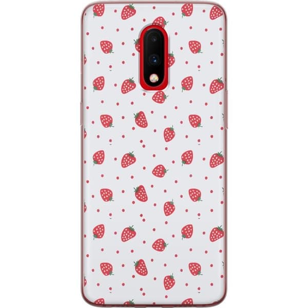 Mobildeksel til OnePlus 7 med Jordbær motiv