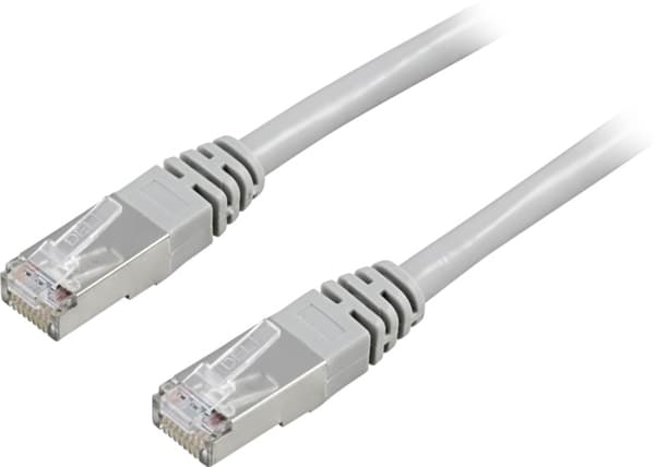 DELTACO, F/UTP, Cat5e patchkabel, 0.5m, grå