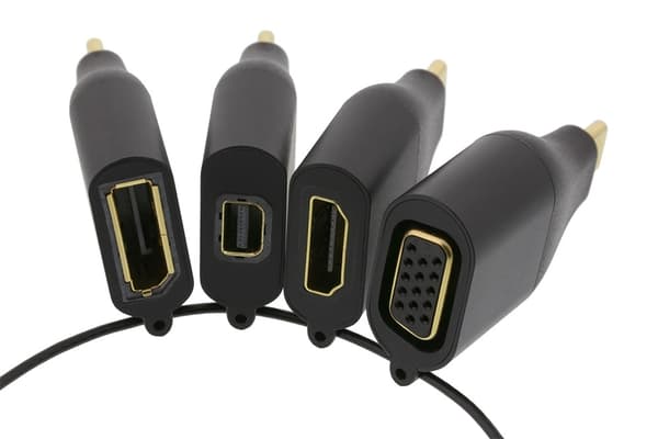 DELTACO Office, USB-C-sovitinrengas, mDP, DP, VGA, HDMI