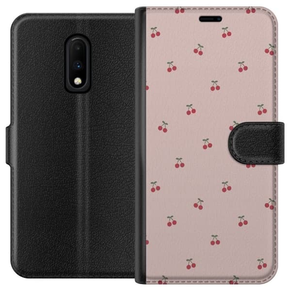 Tegnebogsetui til OnePlus 7 med Kirsebær motiv
