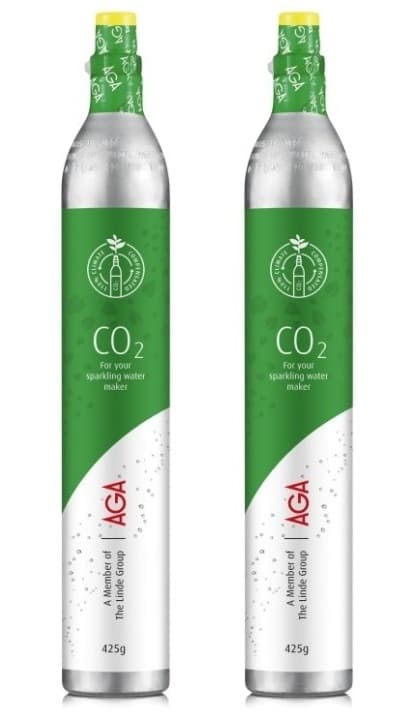 2-pack AGA Biogon C Kolsyrepatron 425g, Grön