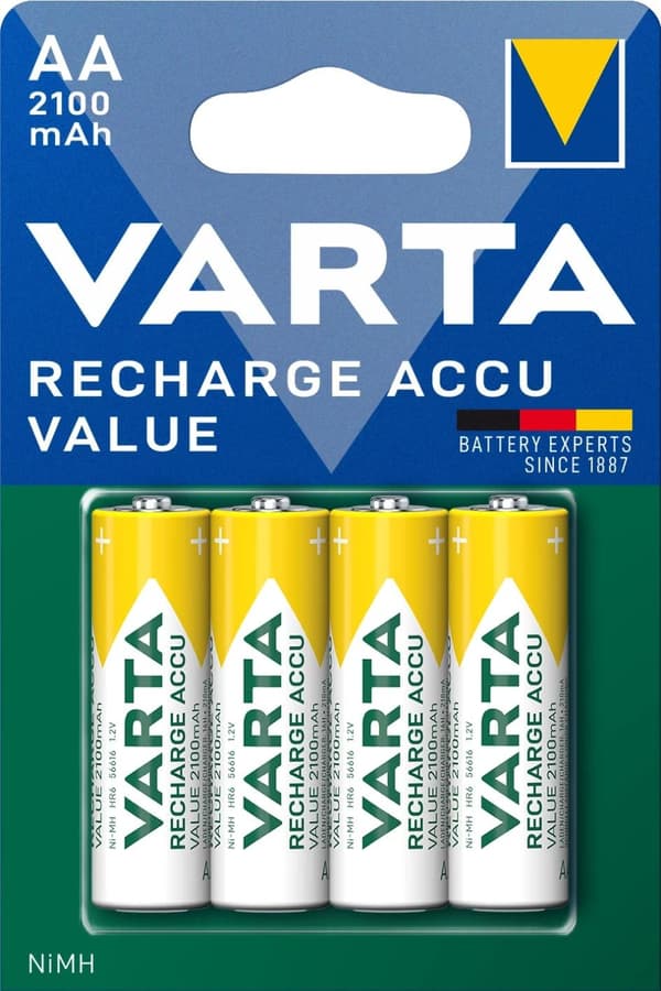 Varta Recharge Charge Accu Value AA 2100mAh 4 Pack