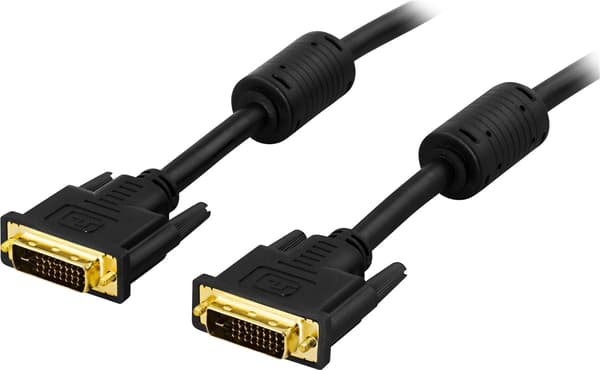 DELTACO DVI-skjermkabel Dual Link, DVI-D output-output 10m