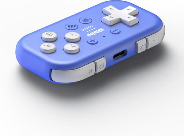 8Bitdo Micro Bluetooth Gamepad -peliohjain, sininen, Switch / Android / Raspberry Pi