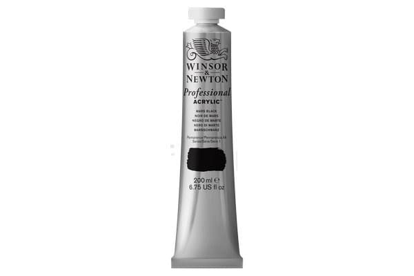 Prof Acrylic 200ML MARS BLACK 386