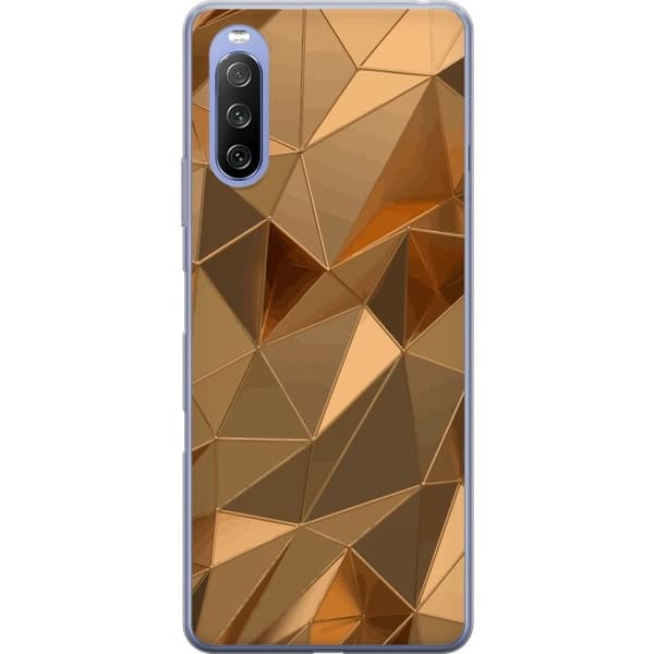 Mobildeksel til Sony Xperia 10 III Lite med 3D Gull motiv